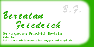 bertalan friedrich business card
